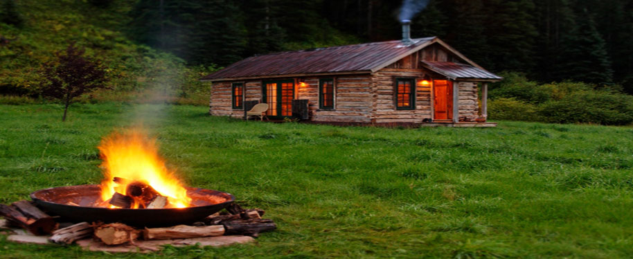 Cozy up to the fire in a Blue Ridge Mountain Cabin Rental